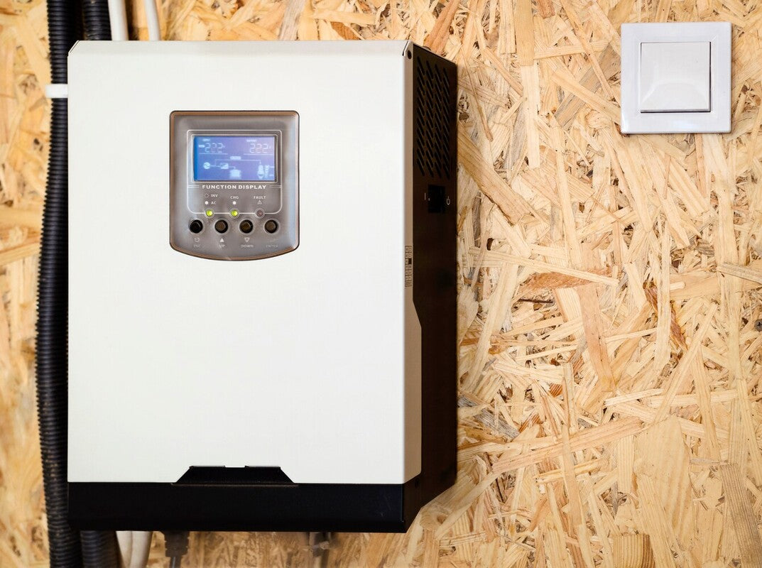 inverter installed on a wall to show what is a hybrid inverter