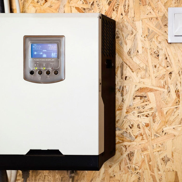 inverter installed on a wall to show what is a hybrid inverter