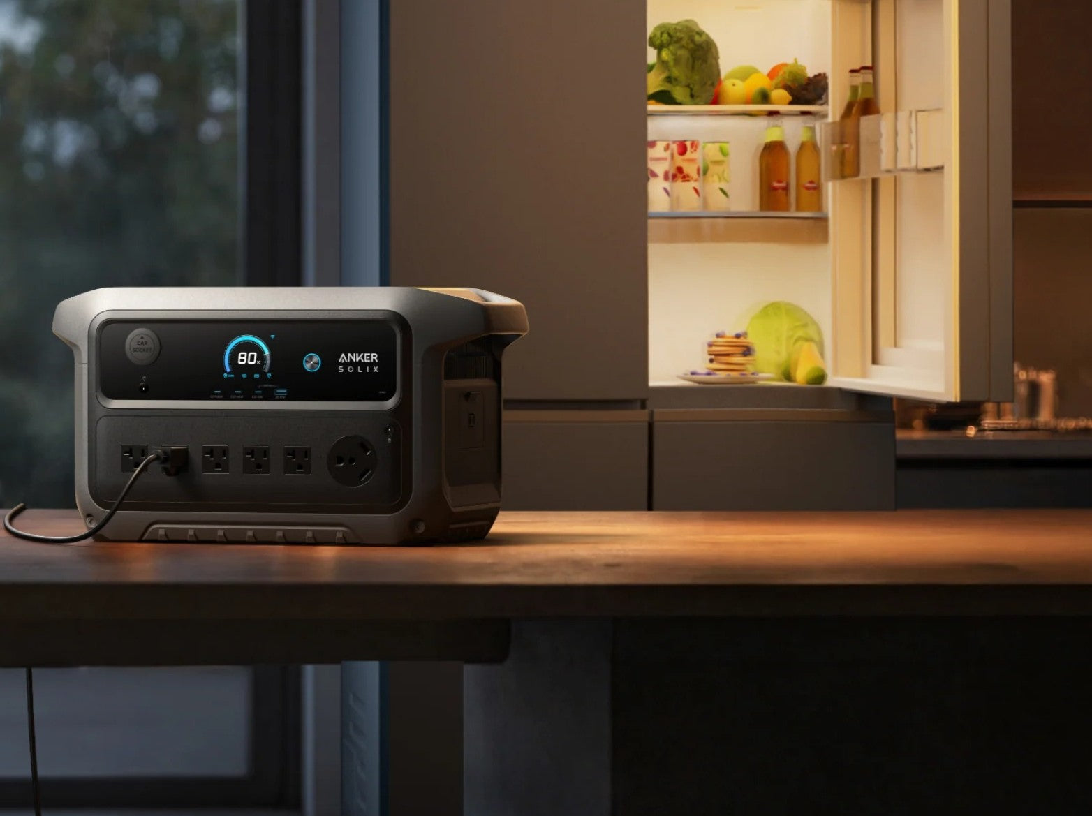 one of the best portable solar generators being used to power devices in a home