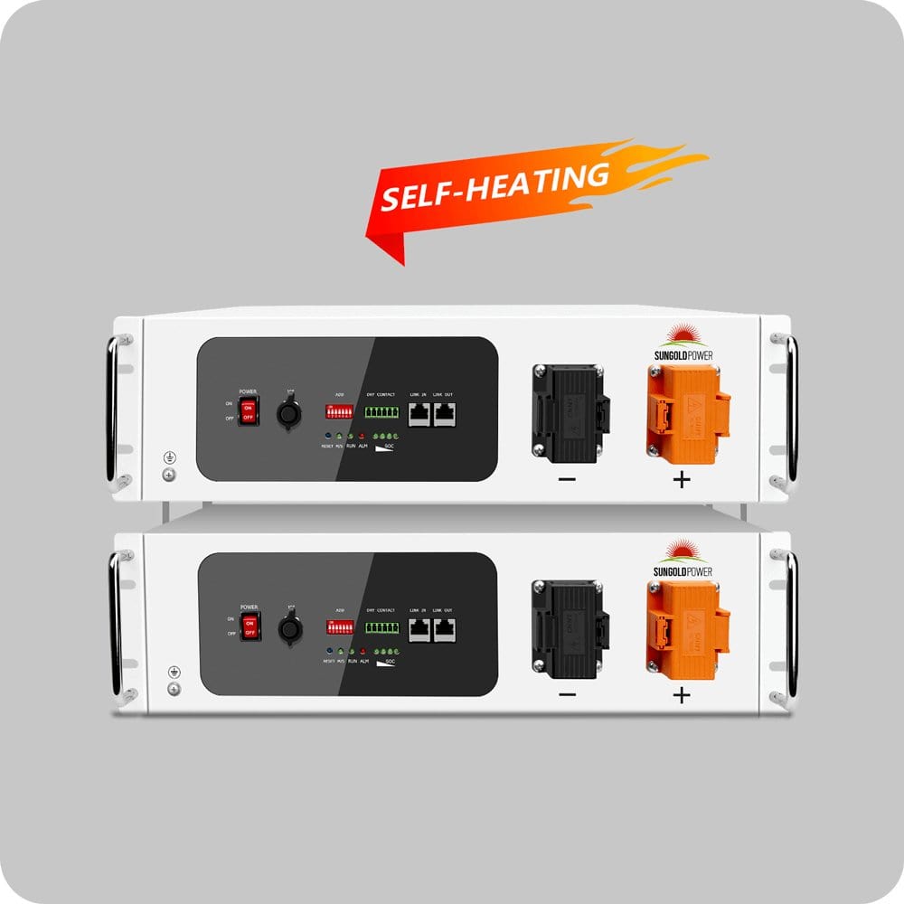 Sungold Power | 2X SGH48100T Server Rack 48V 100Ah Lithium Battery Self-Heating Server Rack Batteries SunGoldPower