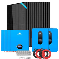 Sungold Power | Off-Grid Solar Kit | 13,000W 48VDC 120VAC/240V | 20.48kWh PowerWall Lithium Battery | 12 x 370 Watts Solar Panels | SGM-1320M Solar Kits SunGoldPower
