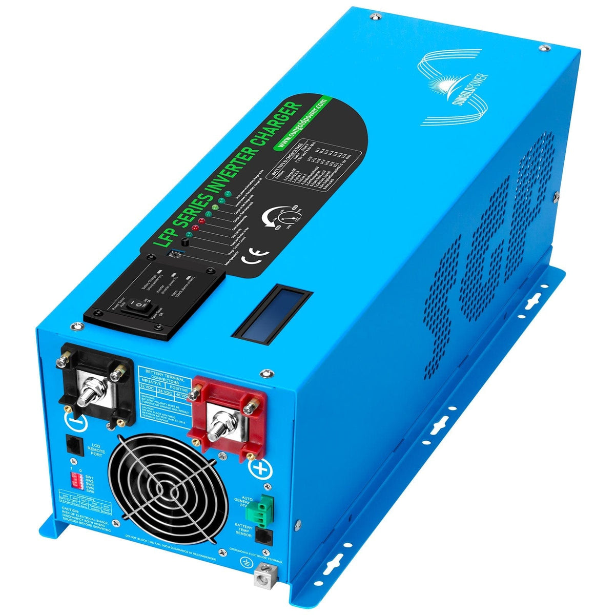Sungold Power 3000W DC 12V Pure Sine Wave Inverter With Charger Off-Grid Inverters SunGoldPower 120V 120V Only Inverter
