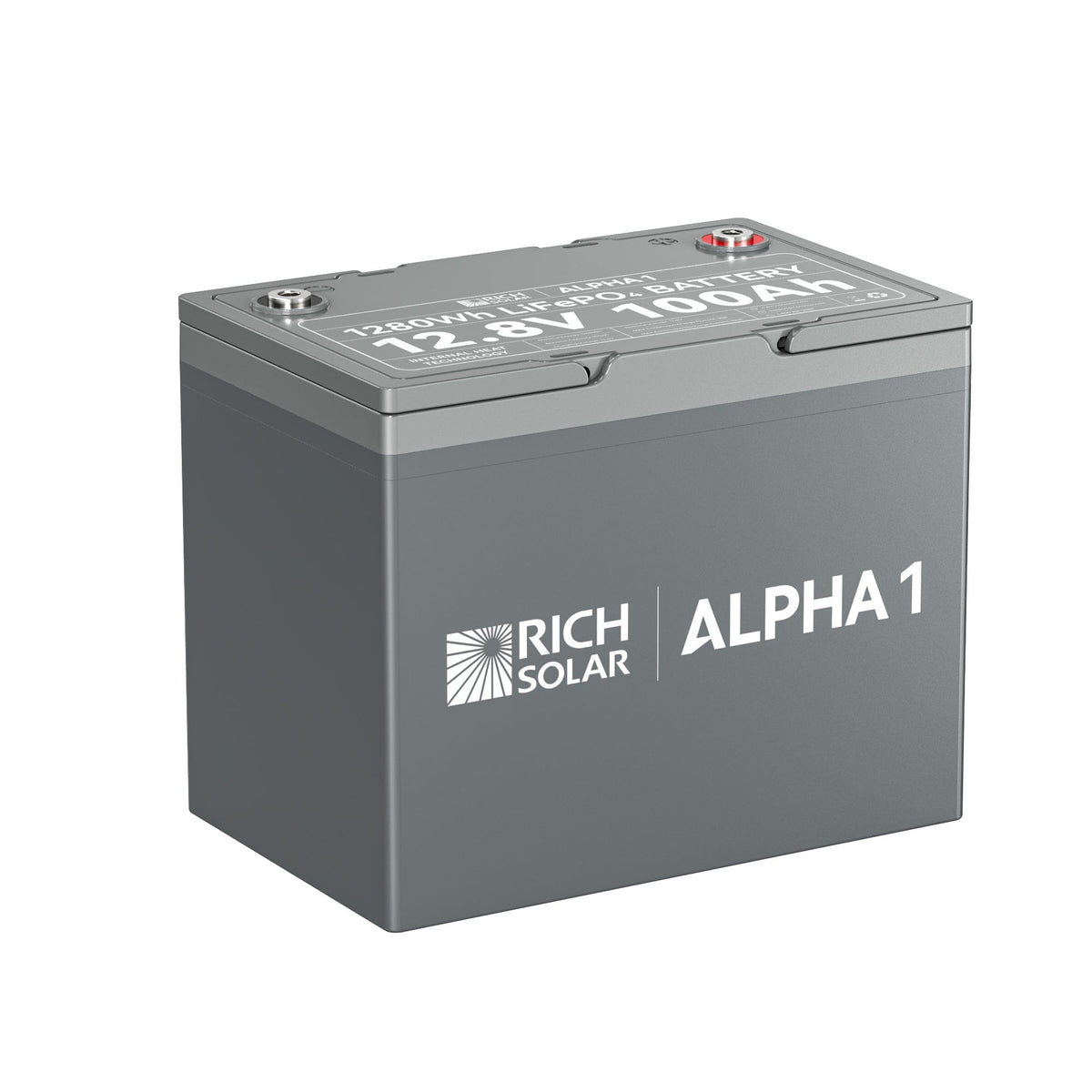 RICH SOLAR ALPHA 1 | 12V 100Ah LiFePO4 Battery | Powerful 12V Lithium Battery for RVs, Trailers, Vans, Boats, Off-Grid | 5,000 Lifetime Cycles | Bluetooth and Internal Heat Technology Batteries RICH SOLAR