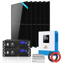 Sungold Power Off-Grid Solar Kit 5000W 48VDC 120V LifePo4 10.24KWH Lithium Battery 6 X 415 Watts Solar Panels Solar Kits SunGoldPower