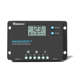 Renogy Wanderer 10A PWM Solar Charge Controller Solar Charge Controllers Renogy