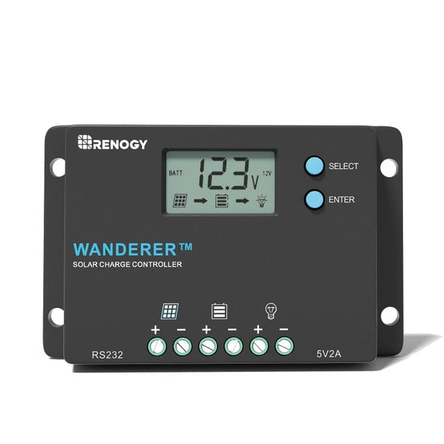 Renogy Wanderer 10A PWM Solar Charge Controller Solar Charge Controllers Renogy