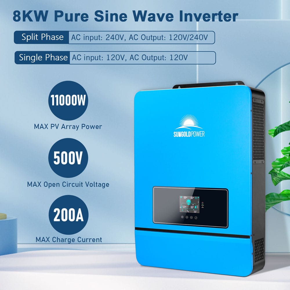 Sungold Power 8KW 48V Split Phase Solar Inverter Hybrid Inverters SunGoldPower
