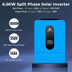 Sungold Power Complete off Grid Solar Kit 6500W 48V 120V/240V output 10.24KWH Lithium Battery 6 X 450-Watt Solar Panel SGK-65PRO