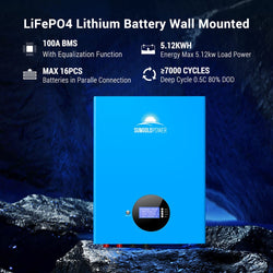 Sungold Power 5.12KWH Powerwall LiFePO4 Lithium Battery Wall Mount Batteries SunGoldPower