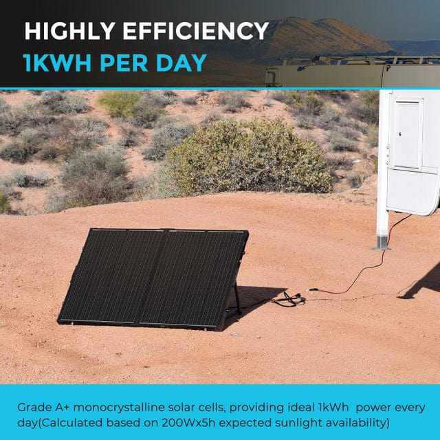 Renogy 200 Watt 12 Volt Monocrystalline Foldable Solar Suitcase Solar Panels Renogy