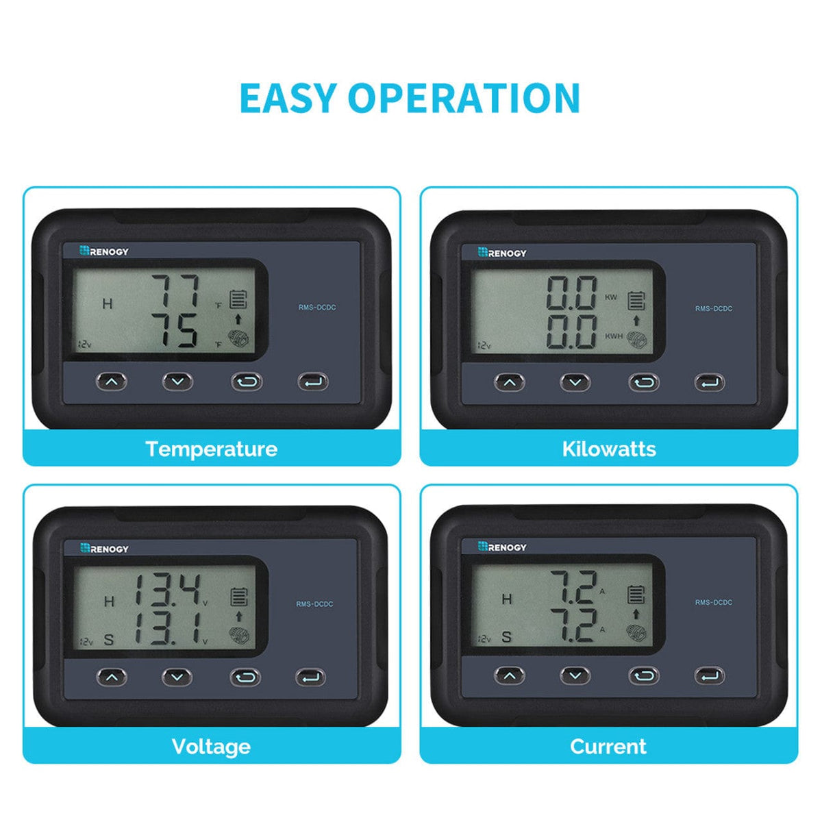 Renogy Monitoring Screen for DC-DC MPPT Battery Charger Series Renogy