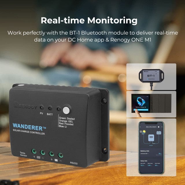 Renogy Wanderer Li 30A PWM Charge Controller Solar Charge Controllers Renogy