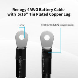 Renogy Copper Battery Interconnect Cable for 5/16 in Lugs Cable & Wire Renogy