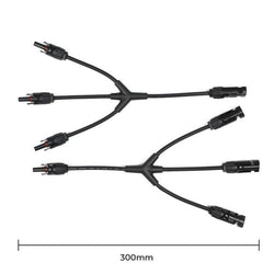 Renogy Solar Connectors M Branch Parallel Adapter Cable MMMF+FFFM Pair Solar Panel Connectors Renogy
