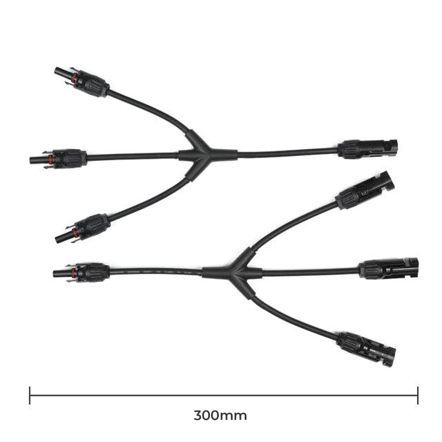 Renogy Solar Connectors M Branch Parallel Adapter Cable MMMF+FFFM Pair Solar Panel Connectors Renogy