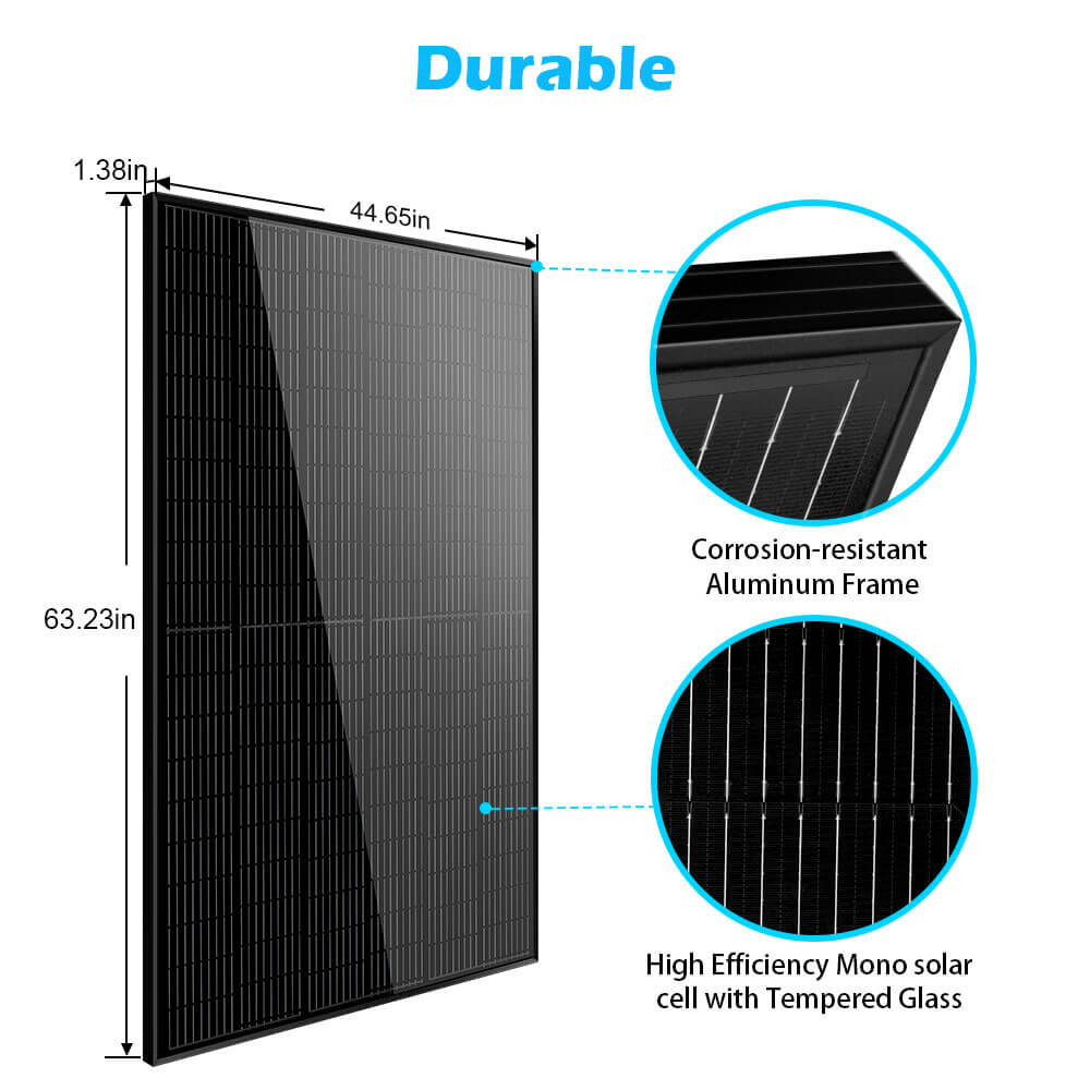 SunGold Power 370W Mono Black PERC Solar Panel