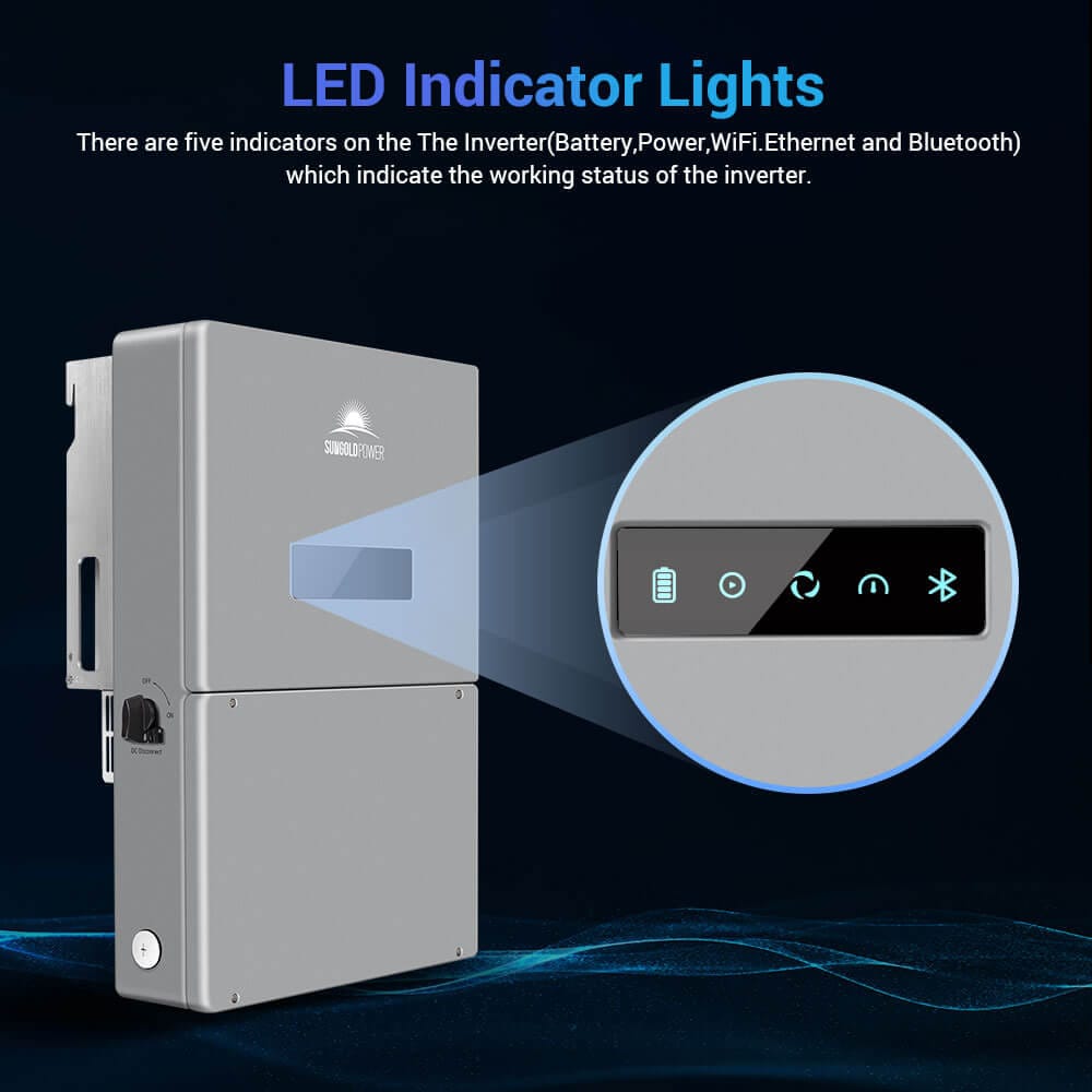 SunGold Power | High Voltage 11.4kW Hybrid Split Phase Inverter | APS Transmitter | SG11.4KHB-HV Hybrid Inverters SunGoldPower