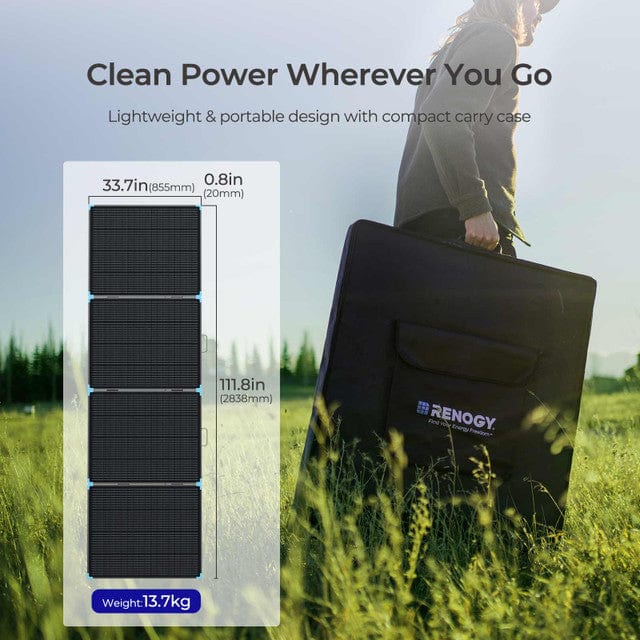 Renogy 400W Lightweight Portable Solar Suitcase Solar Panels Renogy