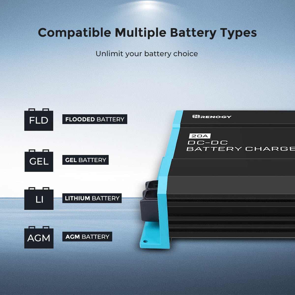Renogy 12V 20A DC to DC On-Board Battery Charger DC To DC Chargers Renogy