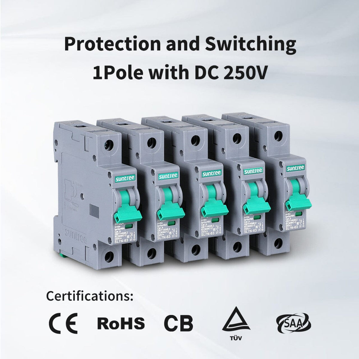 Renogy 10A/16A/32A/50A/63A 1P DC Miniature Circuit Breaker Accessories Renogy