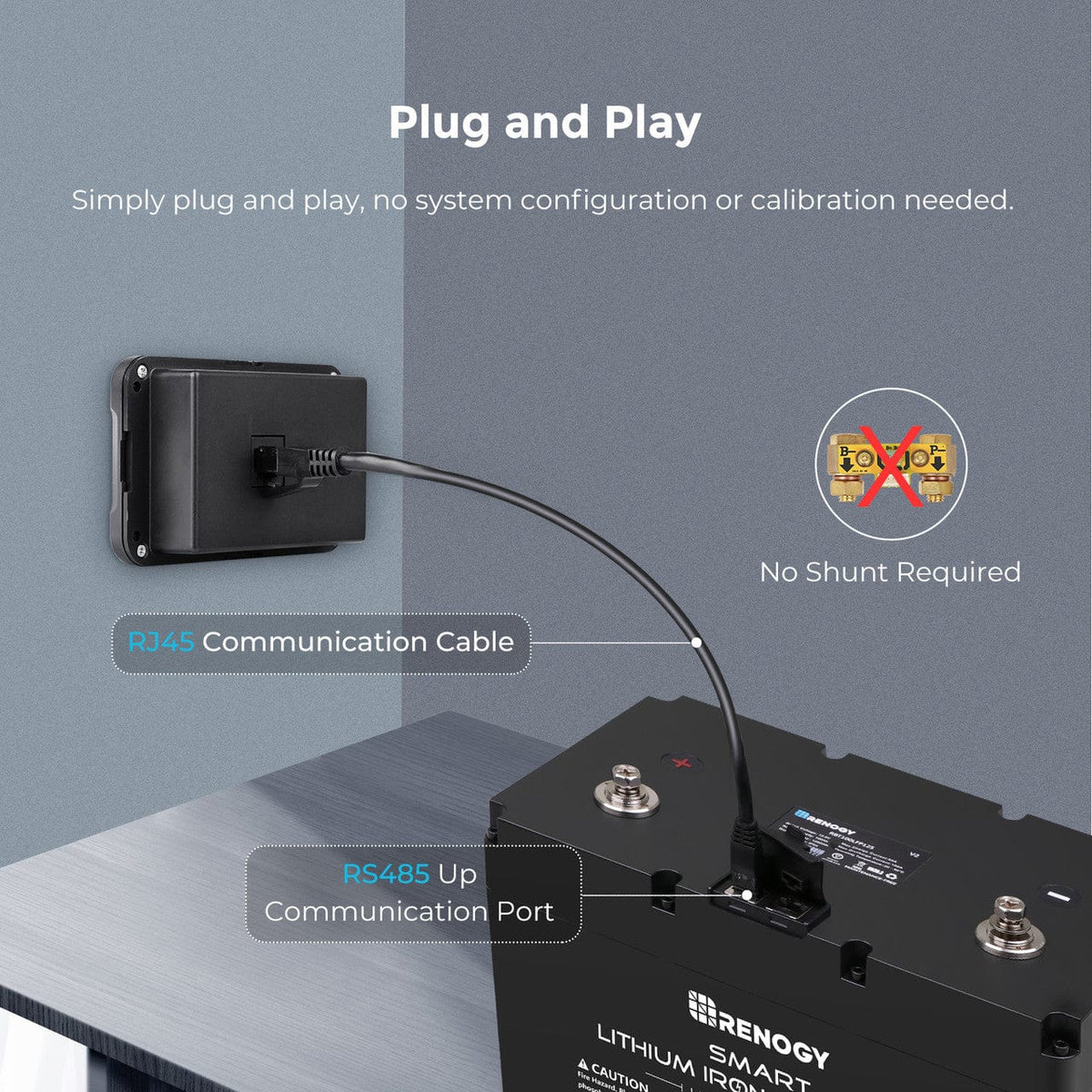 Renogy Monitoring Screen for Smart Lithium Battery Series Battery Monitors & Shunts Renogy