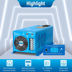 Sungold Power 4000W DC 12V Split Phase Pure Sine Wave Inverter With Charger Off-Grid Inverters SunGoldPower