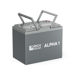 RICH SOLAR ALPHA 1 | 12V 100Ah LiFePO4 Battery | Powerful 12V Lithium Battery for RVs, Trailers, Vans, Boats, Off-Grid | 5,000 Lifetime Cycles | Bluetooth and Internal Heat Technology Batteries RICH SOLAR