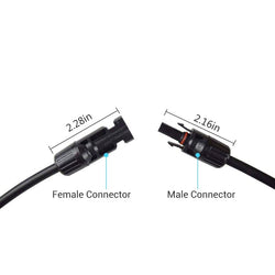 Renogy Solar Panel Extension Cable with Male to Female Solar Connectors (Single) Cable & Wire Renogy