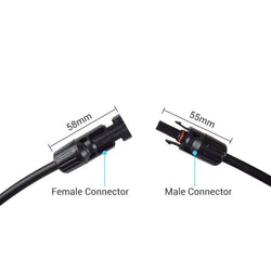 Renogy Solar Panel Extension Cable with Male to Female Solar Connectors (Single) Cable & Wire Renogy