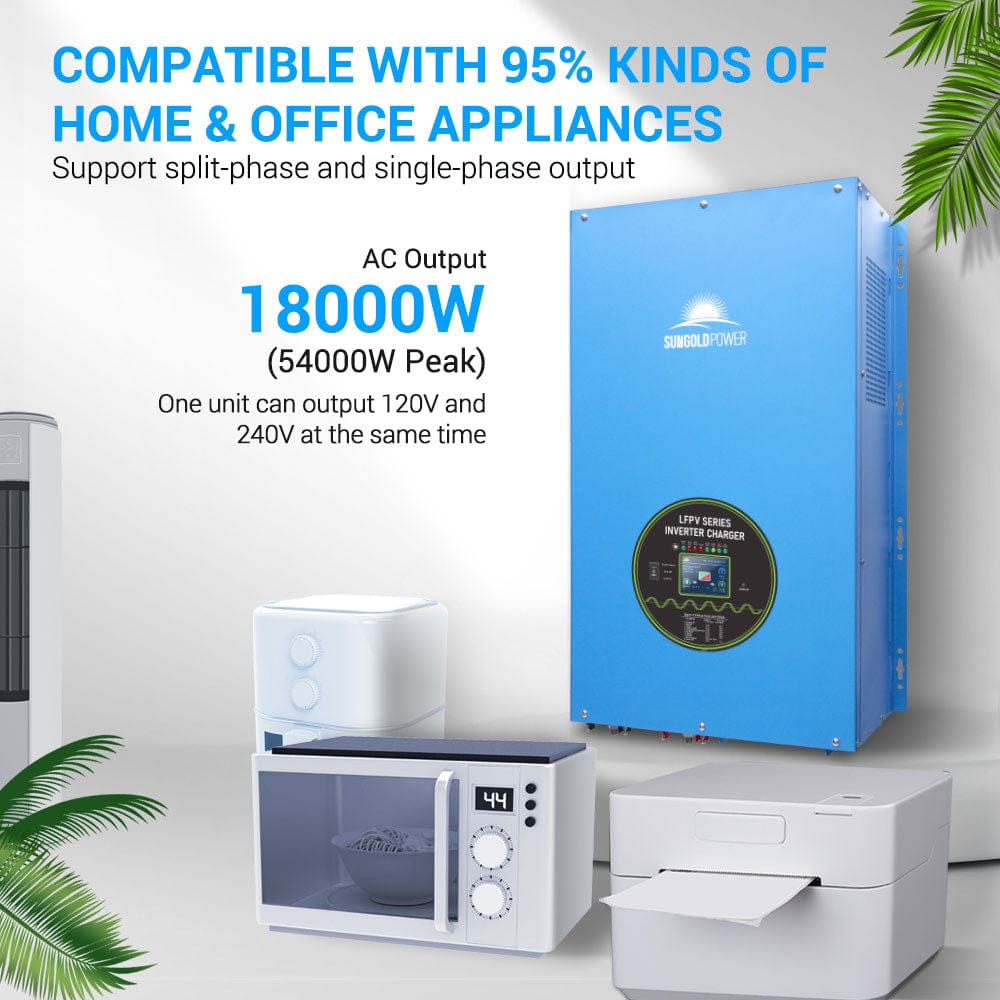 Sungold Power 18000W 48V Split Phase Pure Sine Wave Inverter Charger Off-Grid Inverters SunGoldPower