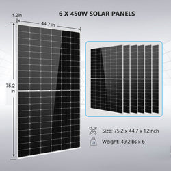 Sungold Power Solar Kit 5000W 48V 120V output 10.24KWH Lithium Battery 2700 Watt Solar Panel Solar Kits SunGoldPower