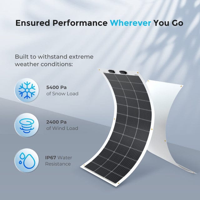 Renogy 100 Watt 12 Volt Flexible Monocrystalline Solar Panel Solar Panels Renogy