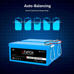 Sungold Power 24V 100Ah LiFePo4 Deep Cycle Lithium Battery Bluetooth / Self-Heating / IP65 Batteries SunGoldPower