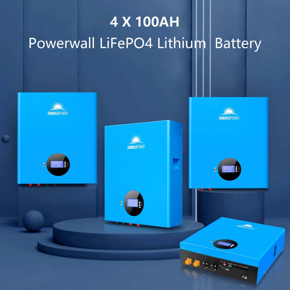 Sungold Power | Off-Grid Solar Kit | 13,000W 48VDC 120VAC/240V | 20.48kWh PowerWall Lithium Battery | 12 x 370 Watts Solar Panels | SGM-1320M Solar Kits SunGoldPower