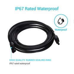 Renogy Solar Panel Extension Cable with Male to Female Solar Connectors (Single) Cable & Wire Renogy