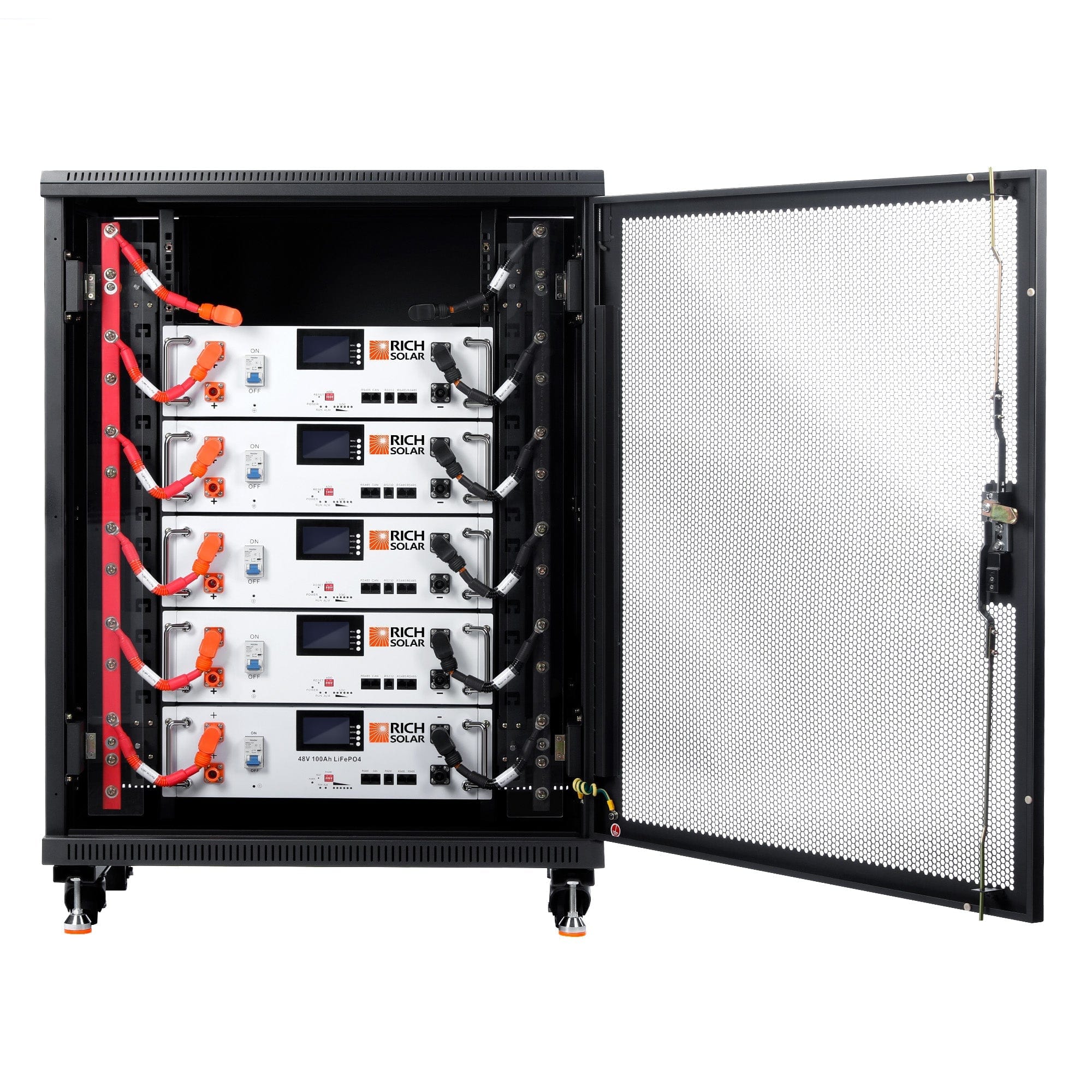 RICH SOLAR | ALPHA 5 | 48V 100Ah LiFePO4 Battery | Premium 48V Server Rack Lithium Battery for Residential, Commercial, Off-Grid | 7,000 Lifetime Cycles Server Rack Batteries RICH SOLAR 5 Batteries + Free Rack