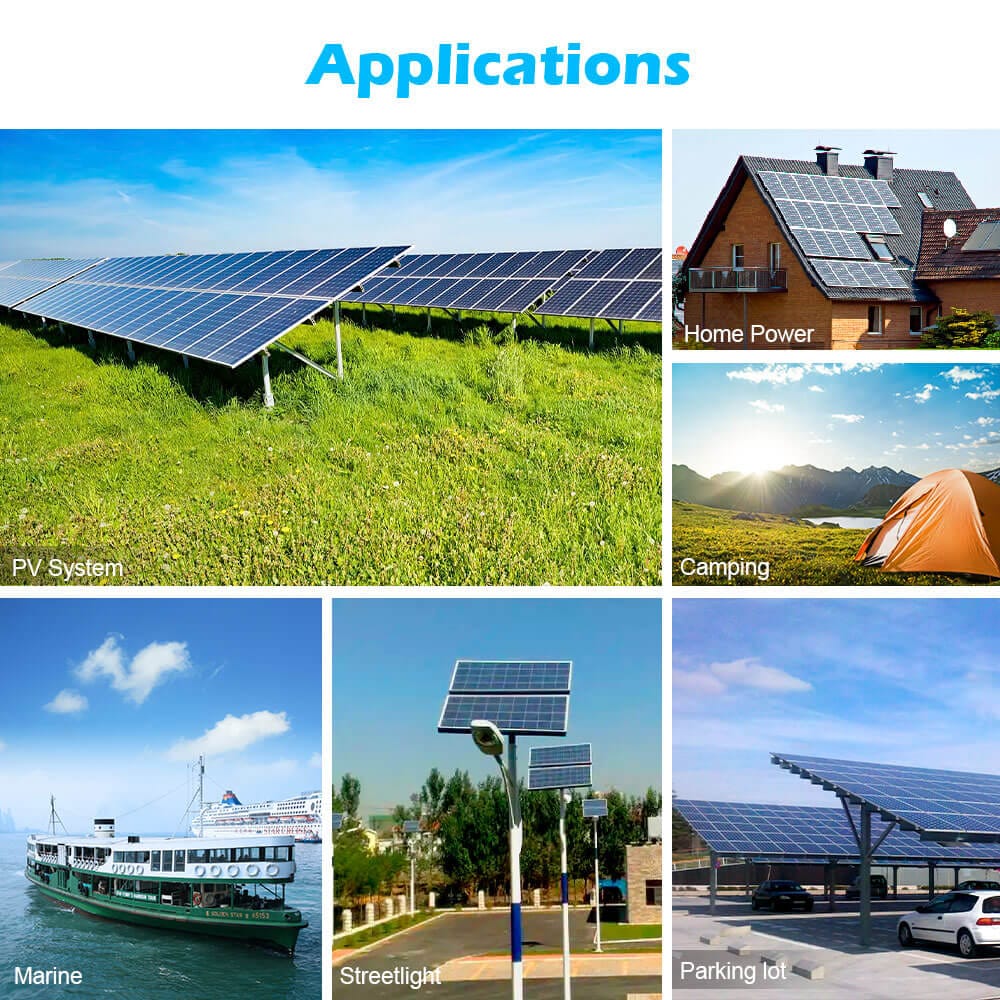 SunGold Power 200W Monocrystalline Solar Panel Rigid Solar Panels SunGoldPower