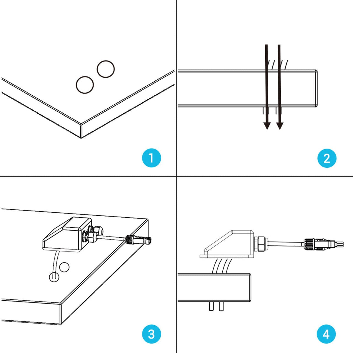 Renogy Solar Double Cable Entry Gland Cable Entry Glands Renogy