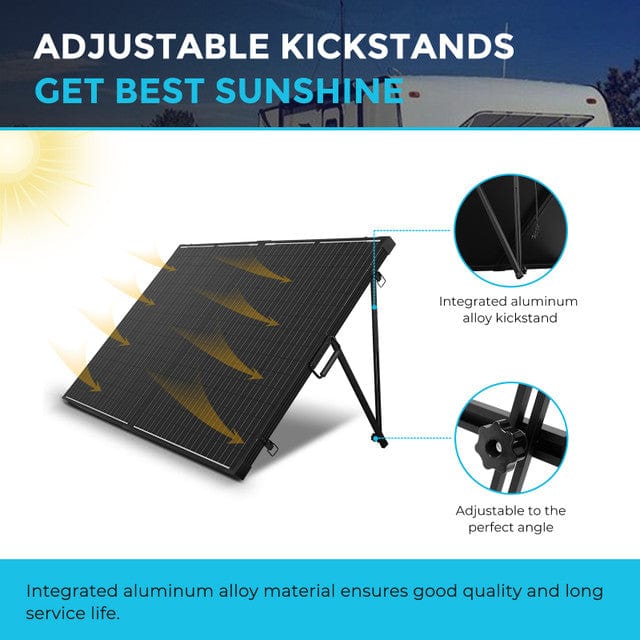 Renogy 200 Watt 12 Volt Monocrystalline Foldable Solar Suitcase Solar Panels Renogy