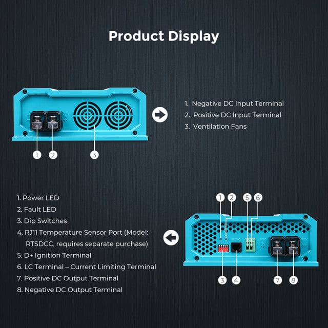 Renogy 12V 60A DC to DC Battery Charger DC To DC Chargers Renogy