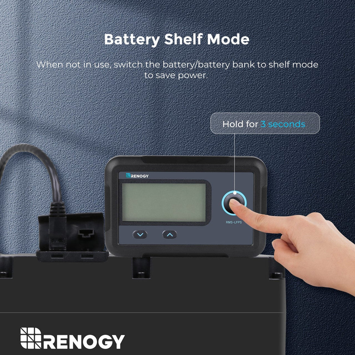 Renogy Monitoring Screen for Smart Lithium Battery Series Battery Monitors & Shunts Renogy