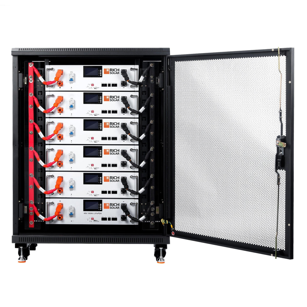 RICH SOLAR | ALPHA 5 | 48V 100Ah LiFePO4 Battery | Premium 48V Server Rack Lithium Battery for Residential, Commercial, Off-Grid | 7,000 Lifetime Cycles Server Rack Batteries RICH SOLAR 6 Batteries + Free Rack