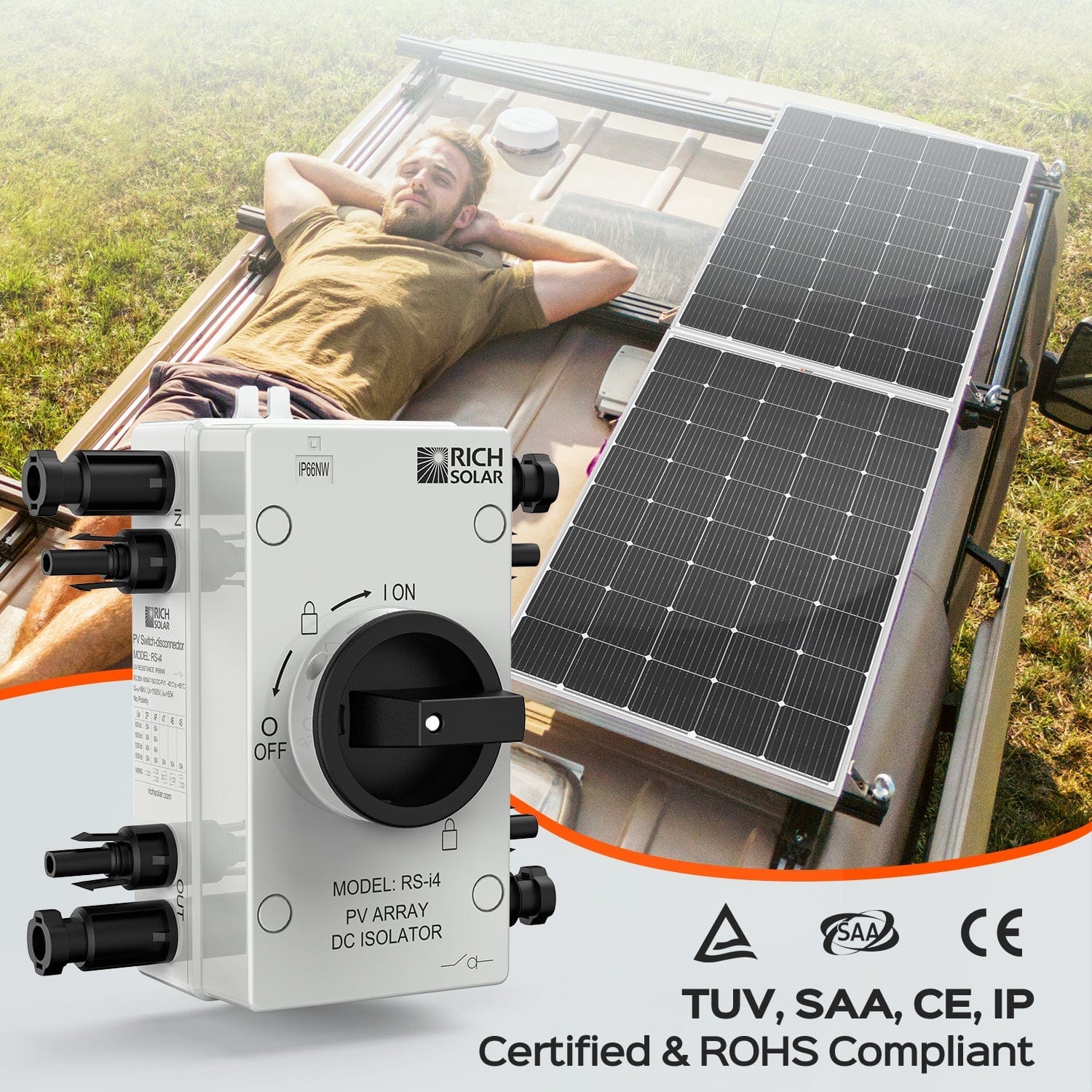Solar Panel Rst Switch RICH SOLAR Solar PV DC Quick Disconnect Switch | Solar Array DC Quick ...