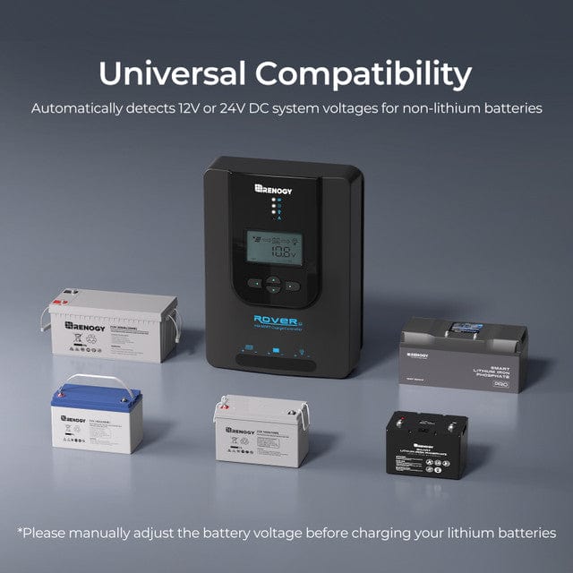 Renogy Rover Li 40 Amp MPPT Solar Charge Controller with Bluetooth Module Solar Charge Controllers Renogy