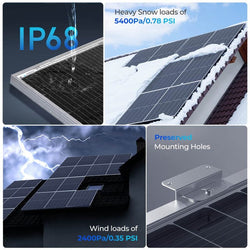 Renogy Bifacial 550 Watt Monocrystalline Solar Panel Solar Panels Renogy