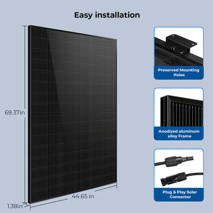 Sungold Power 450 Watt Bifacial N-Type Monocrystalline Solar Panel SGN-450-BDG5 (32 PANELS) UL61730