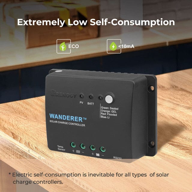 Renogy 30-Amp Wanderer Li PWM Charge Controller for Solar Use