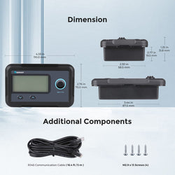 Renogy Monitoring Screen for Smart Lithium Battery Series Battery Monitors & Shunts Renogy