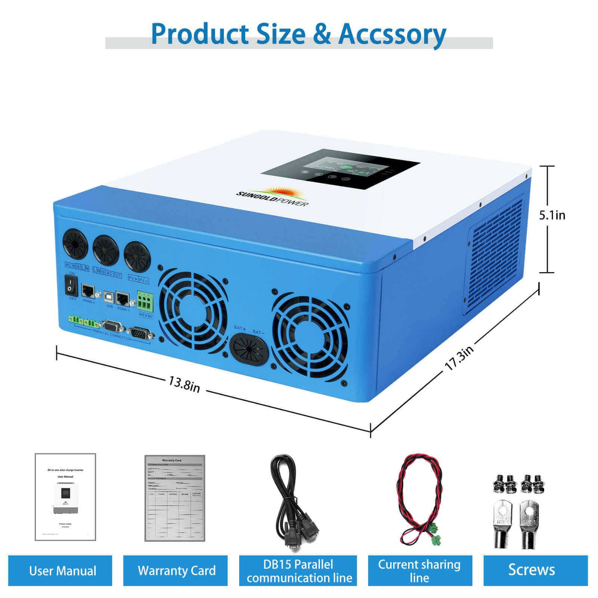 Sungold Power 5000W 48V Solar Charger Inverter Hybrid Inverters SunGoldPower