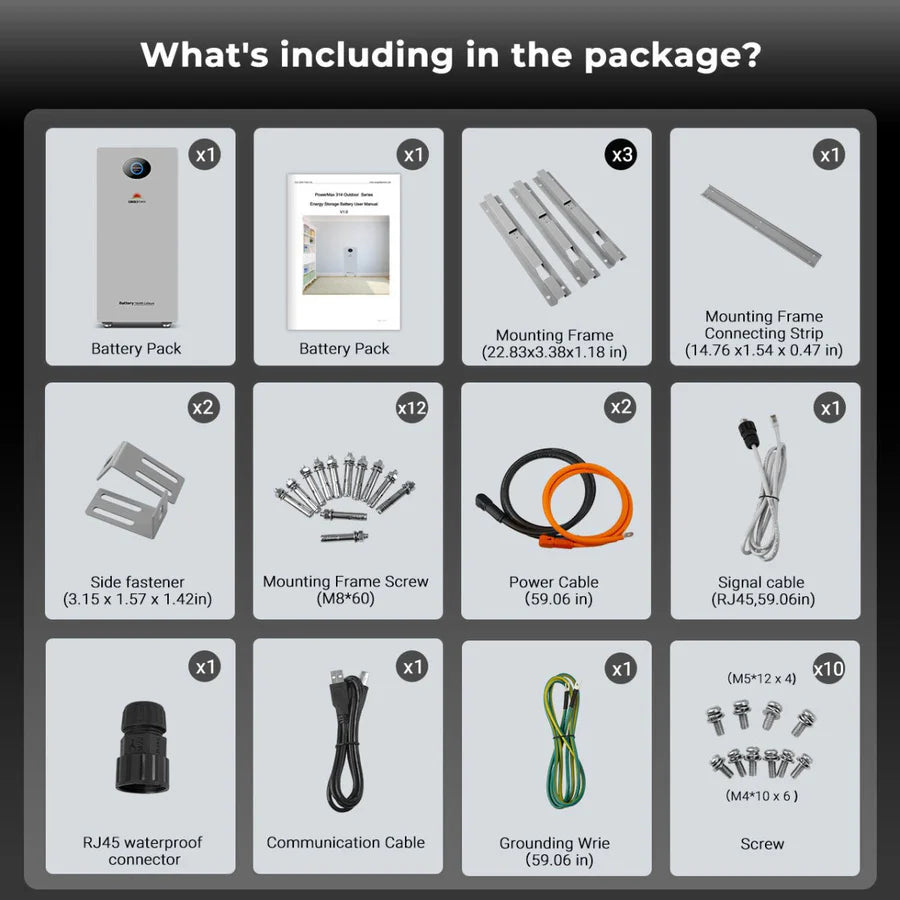 Sungold Power PowerMax 51.2V 314AH Outdoor Energy Storage Battery UL1973 & UL9540A